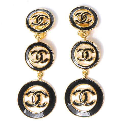 clip on chanel earrings|genuine Chanel earrings uk.